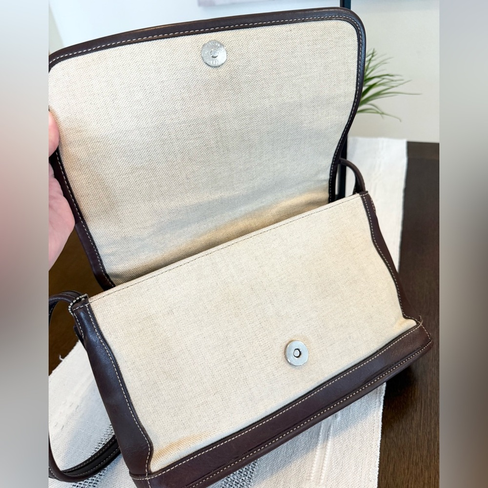 Coach Bleeker Vintage Linen and Leather Made in USA - Picture 5 of 9